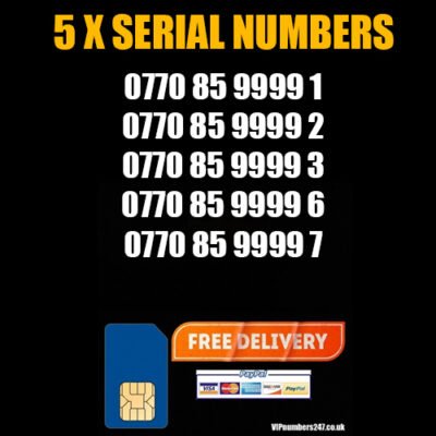 05 x Serial Golden Numbers O2 Network – Best For Company/Business- SN-04