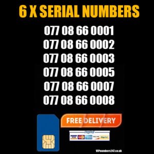 06 x Serial Golden Numbers O2 Network – Best For Company/Business- SN-02