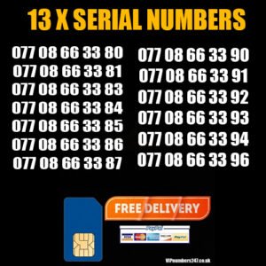 13x Serial Golden Numbers O2 Network – Best For Company/Business- SN-13
