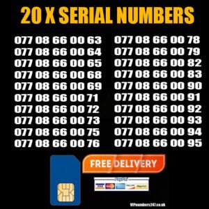 20x Serial Golden Numbers O2 Network – Best For Company/Business- SN-14