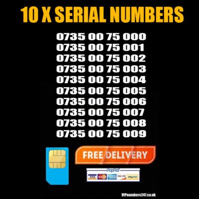 10 x Serial Golden Numbers LEBARA Network – Best For Company/Business- SN-17
