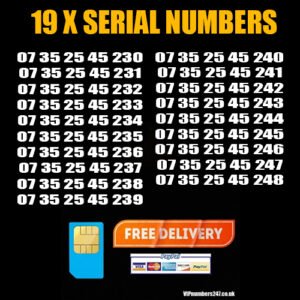19 x Serial Golden Numbers LEBARA Network – Best For Company/Business- SN-07