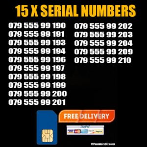15 x Serial Golden Numbers O2 Network – Best For Company/Business- SN-18