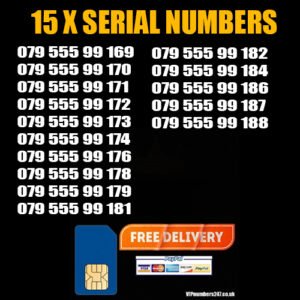 15 x Serial Golden Numbers O2 Network – Best For Company/Business- SN-19