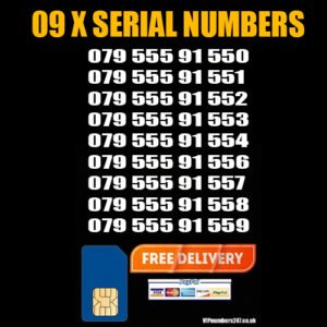 09 x Serial Golden Numbers O2 Network – Best For Company/Business- SN-20