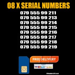 08 x Serial Golden Numbers O2 Network – Best For Company/Business- SN-21