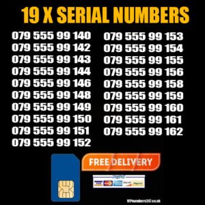 19x Serial Golden Numbers O2 Network – Best For Company/Business- SN-22