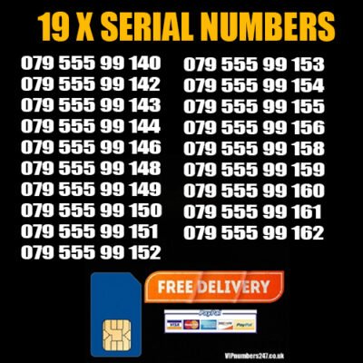 19x Serial Golden Numbers O2 Network – Best For Company/Business- SN-22