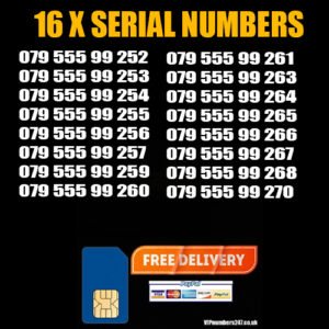 16x Serial Golden Numbers O2 Network – Best For Company/Business- SN-23
