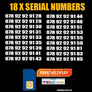 18x Serial Golden Numbers O2 Network – Best For Company/Business- SN-25