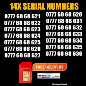 14x Serial Golden Numbers VODAFONE Network – Best For Company/Business- SN-33