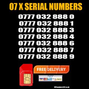 07 x Serial Golden Numbers VODAFONE Network – Best For Company/Business- SN-36