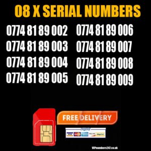08x Serial Golden Numbers VODAFONE Network – Best For Company/Business- SN-40
